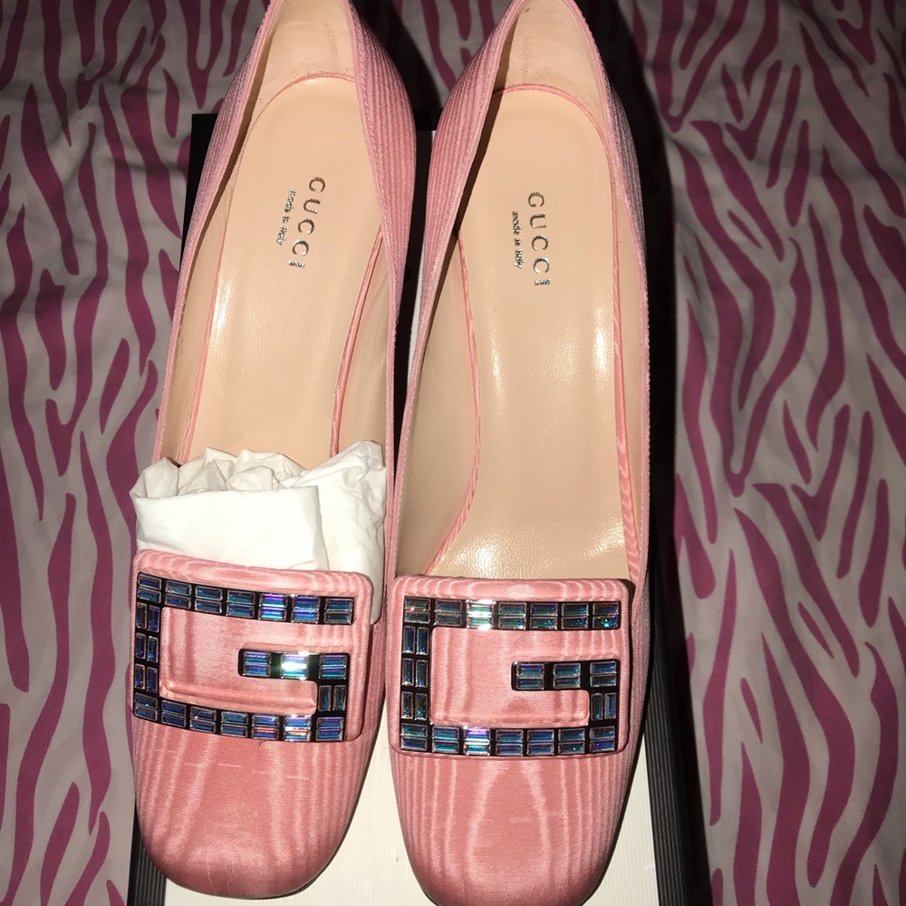 New Gucci crystal heels